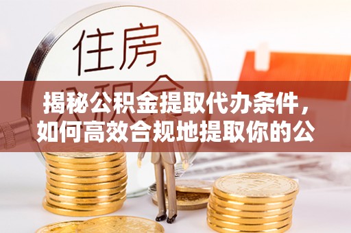 泰和揭秘公积金提取代办条件，如何高效合规地提取你的公积金