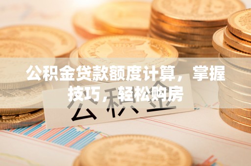 泰和公积金贷款额度计算，掌握技巧，轻松购房