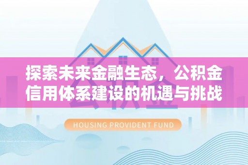 泰和探索未来金融生态，公积金信用体系建设的机遇与挑战