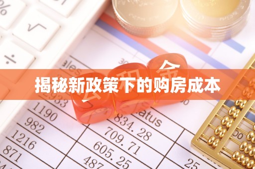 泰和揭秘新政策下的购房成本