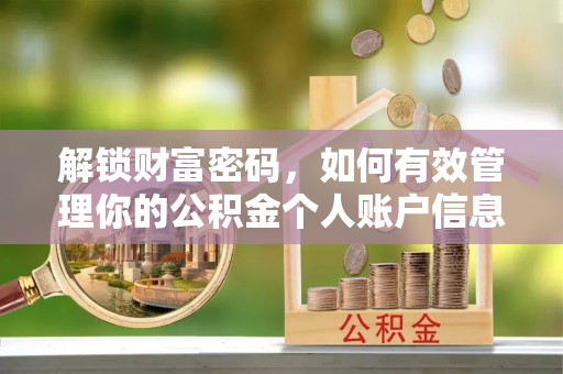泰和解锁财富密码，如何有效管理你的公积金个人账户信息