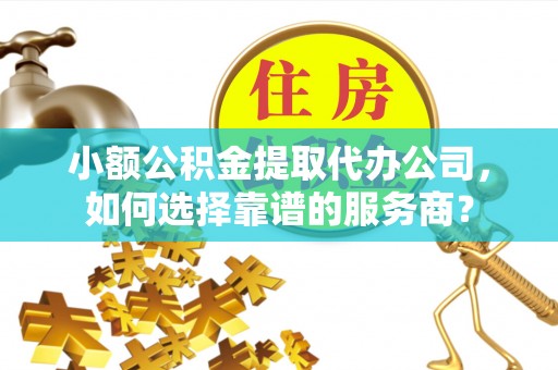 泰和小额公积金提取代办公司，如何选择靠谱的服务商？