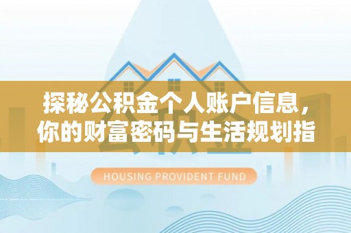 泰和探秘公积金个人账户信息，你的财富密码与生活规划指南