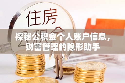 泰和探秘公积金个人账户信息，财富管理的隐形助手