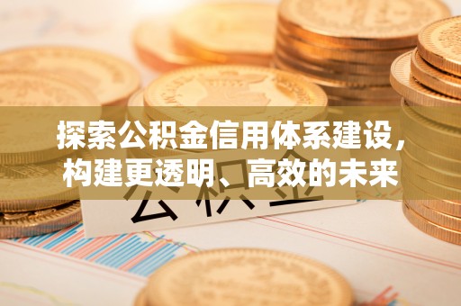 泰和探索公积金信用体系建设，构建更透明、高效的未来