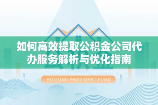 泰和如何高效提取公积金公司代办服务解析与优化指南