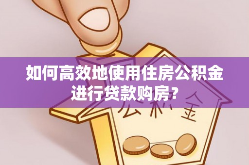 泰和如何高效地使用住房公积金进行贷款购房？